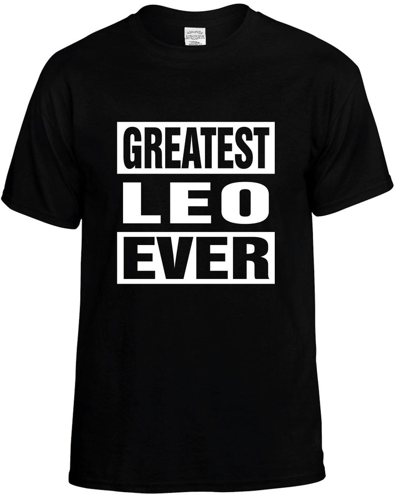 greatest leo ever horoscope mens funny t-shirt black