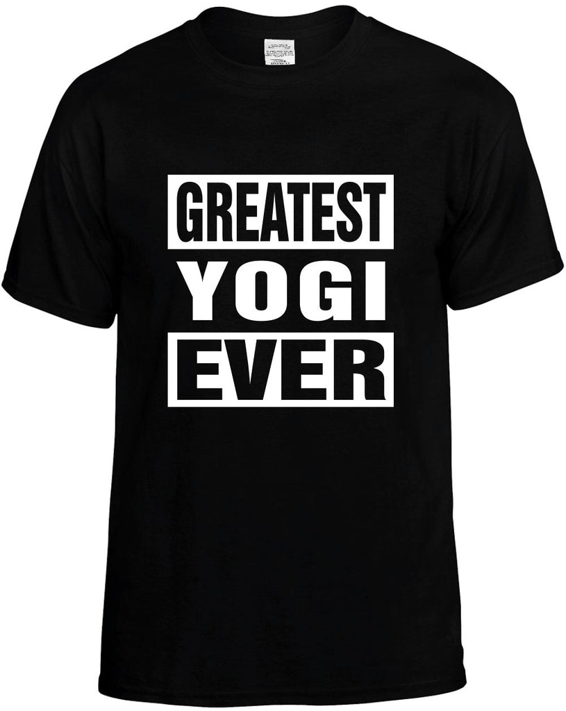 greatest yogi ever mens funny t-shirt black