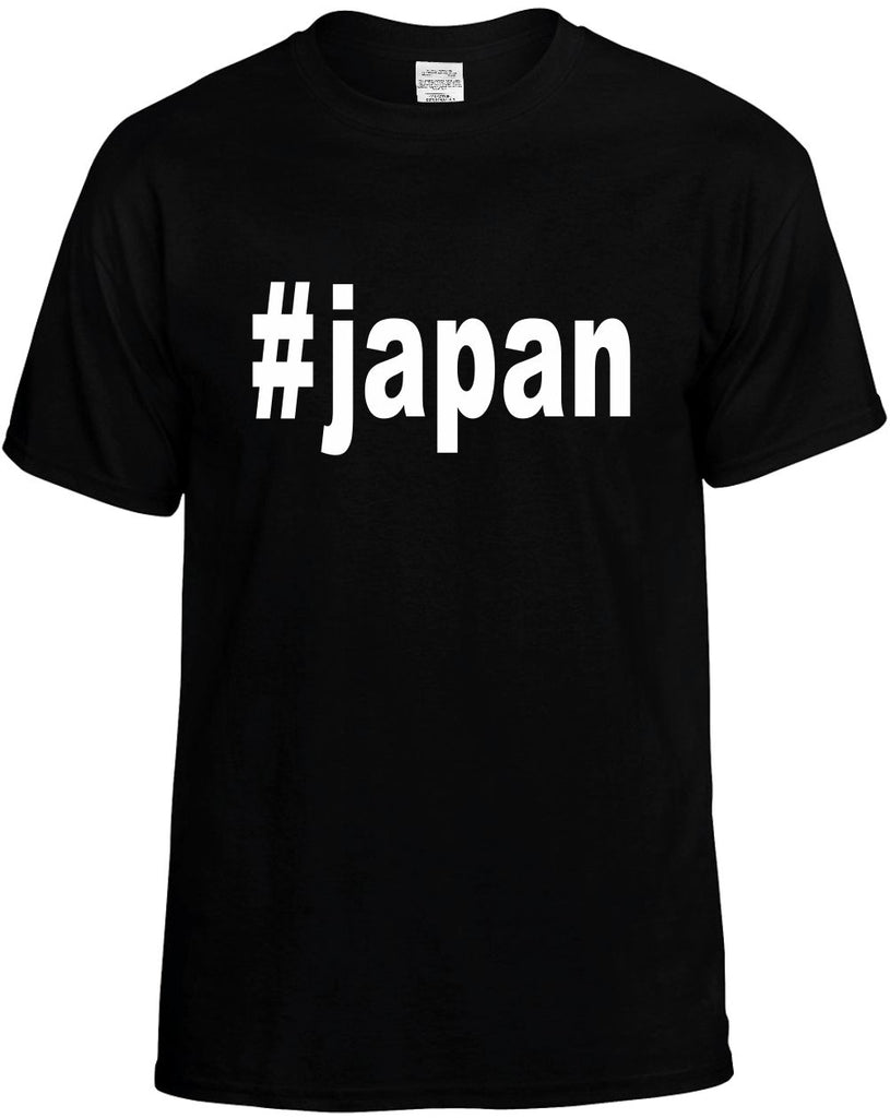 #japan hashtag tee shirt mens funny t-shirt black