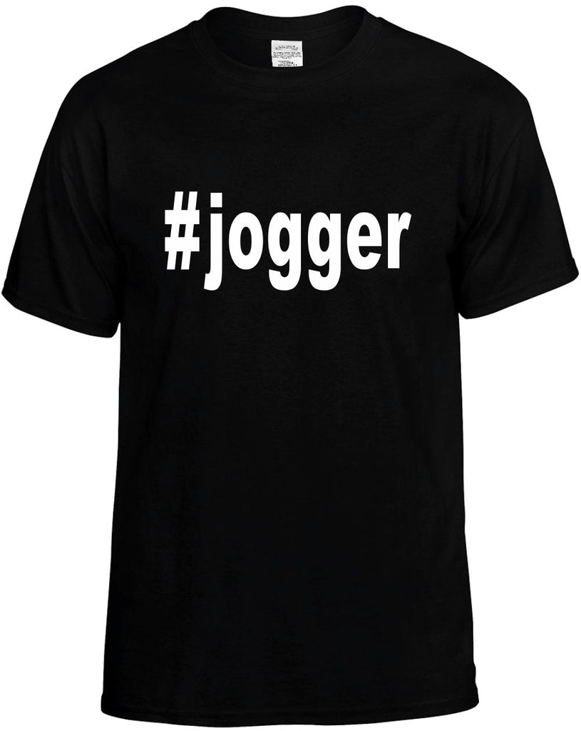 #jogger hashtag tee shirt mens funny t-shirt black