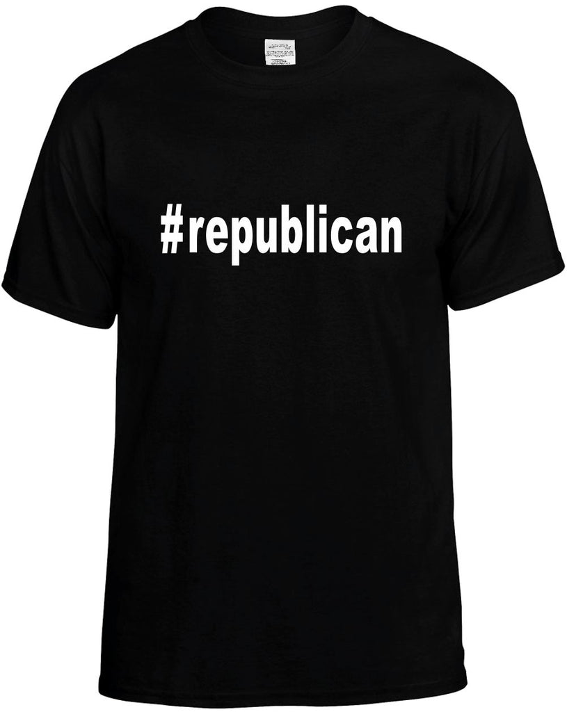 #republican hashtag tee shirt mens funny t-shirt black
