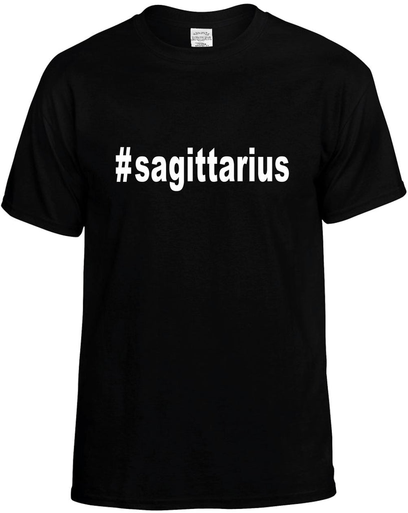 #sagittarius hashtag tee shirt mens funny t-shirt black