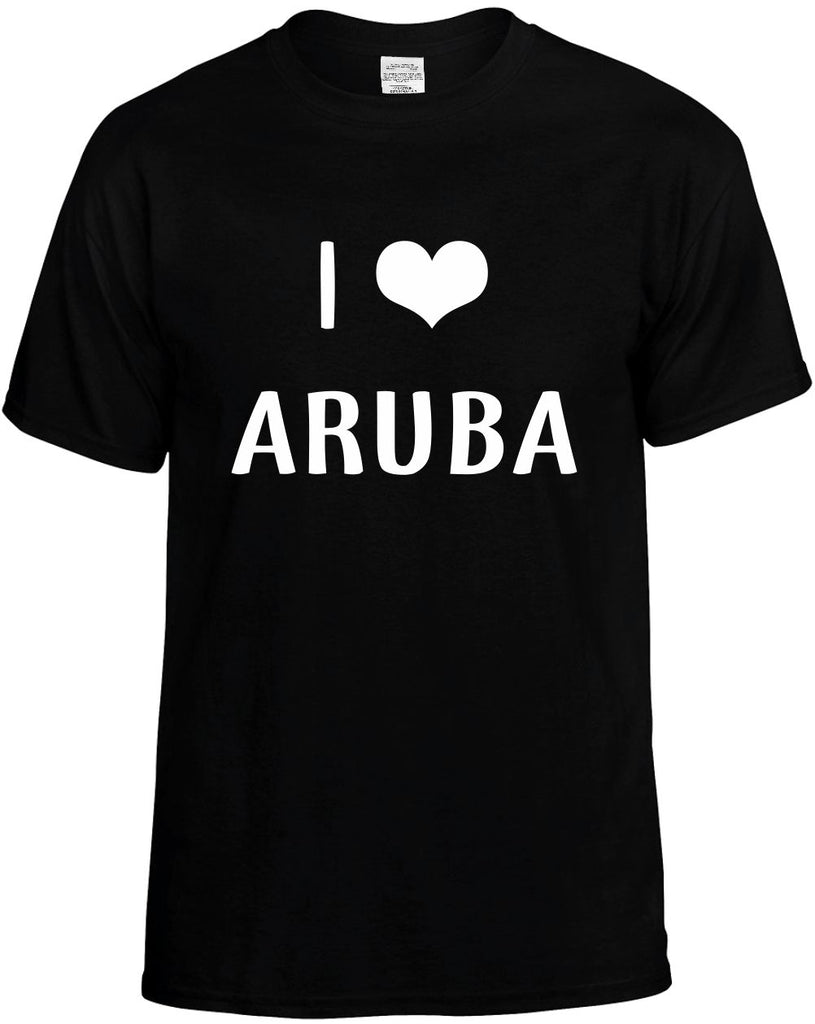 i love heart aruba mens funny t-shirt black