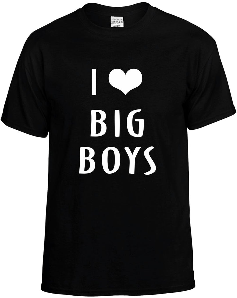 i love heart big boys mens funny t-shirt black