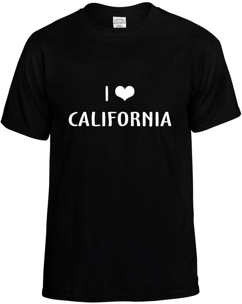 i love heart california mens funny t-shirt black