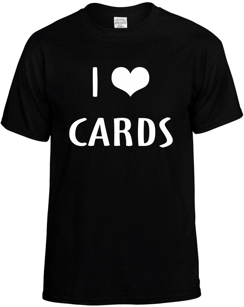 i love heart cards mens funny t-shirt black