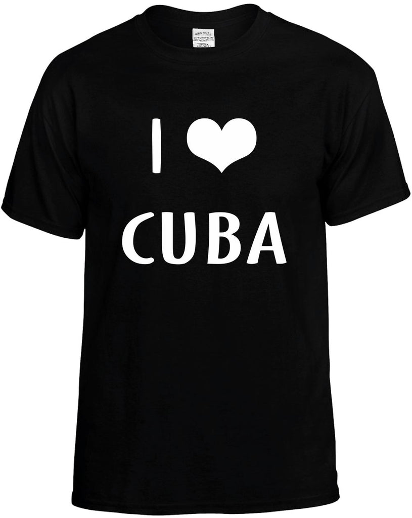 i love heart cuba mens funny t-shirt black