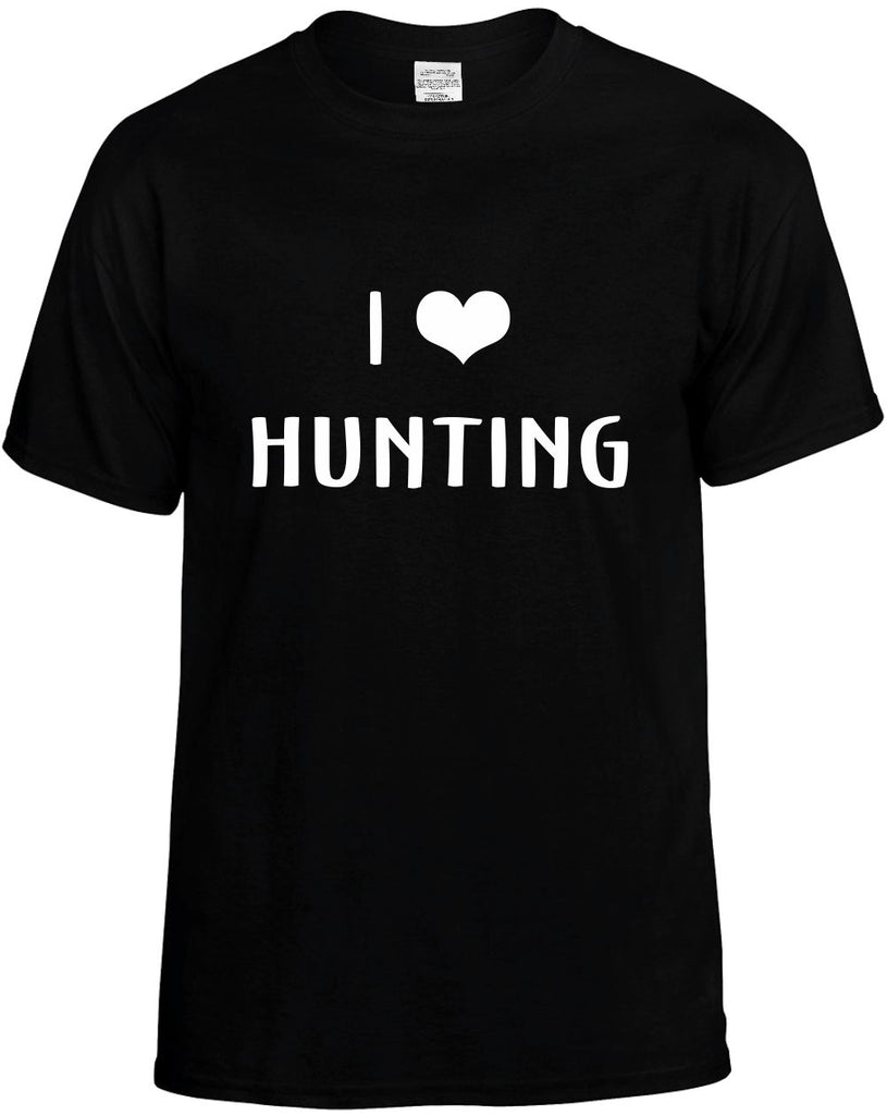 i love heart hunting mens funny t-shirt black