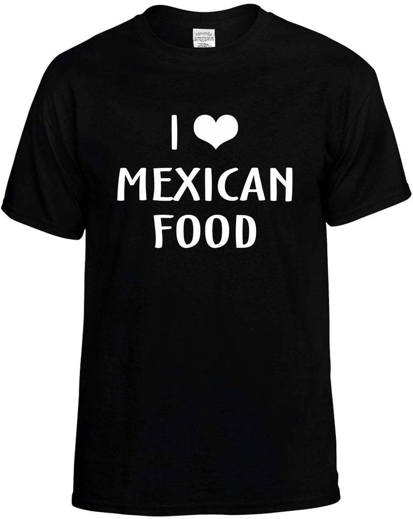 i love heart mexican food mens funny t-shirt black