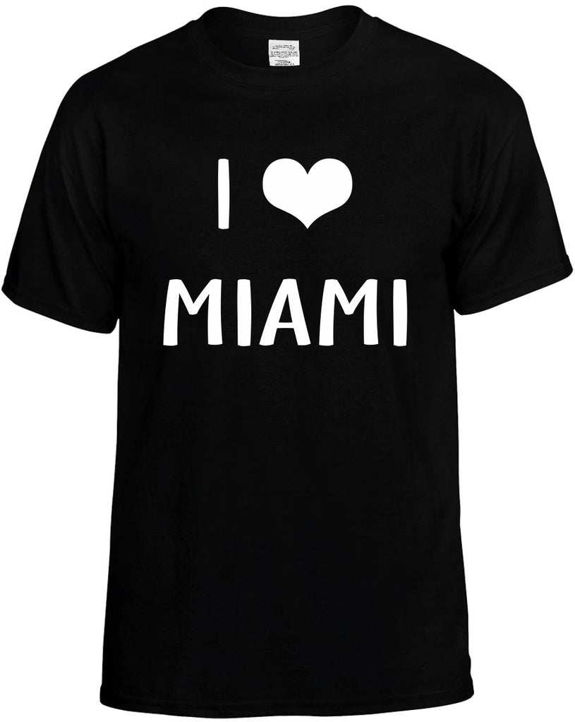i love heart miami mens funny t-shirt black
