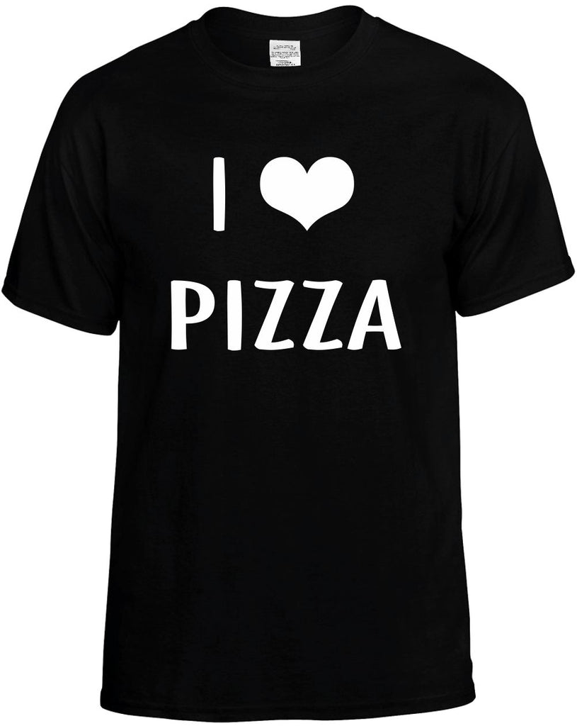 i love heart pizza mens funny t-shirt black