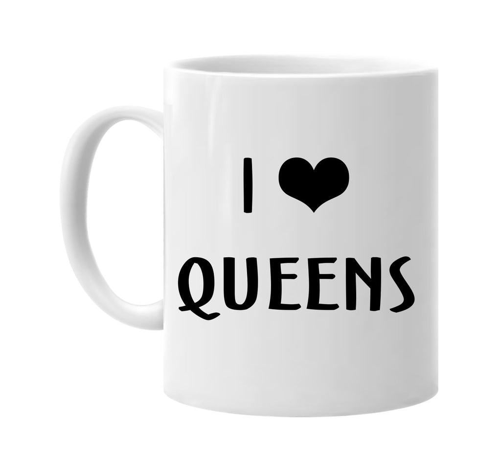 i love heart queens signature outlet novelty coffee cup mug graphic gift ideas gifts for the family mom dad