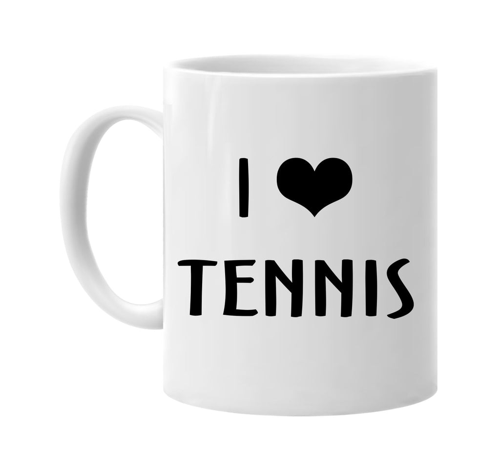 i love heart tennis signature outlet novelty coffee cup mug graphic gift ideas gifts for the family mom dad