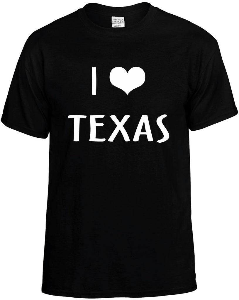 i love heart texas mens funny t-shirt black