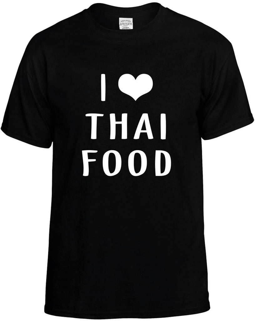 i love heart thai foods mens funny t-shirt black