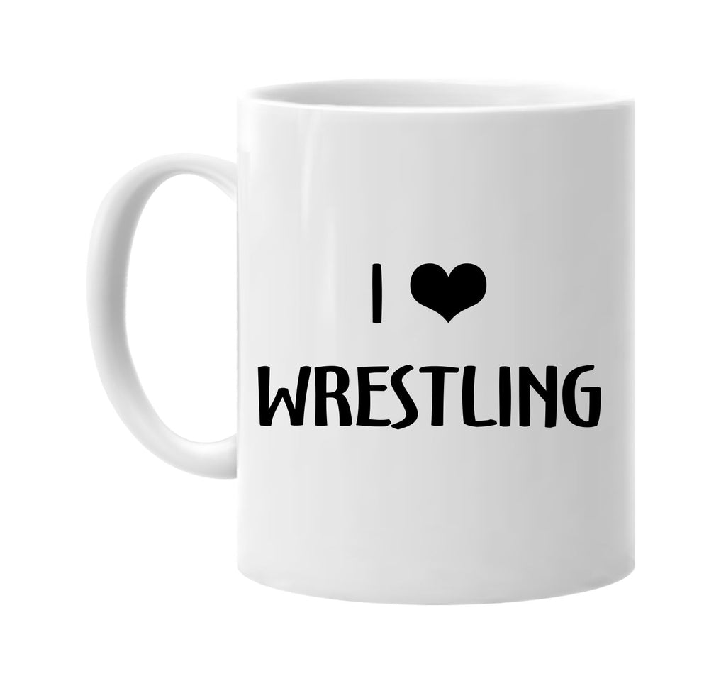 i love heart wrestling signature outlet novelty coffee cup mug graphic gift ideas gifts for the family mom dad