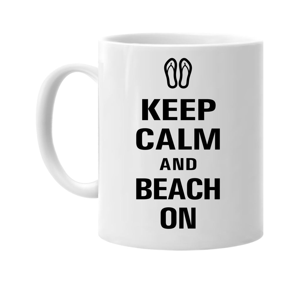 keep calm and beach on signature outlet novelty coffee cup mug graphic gift ideas gifts for the family mom dad