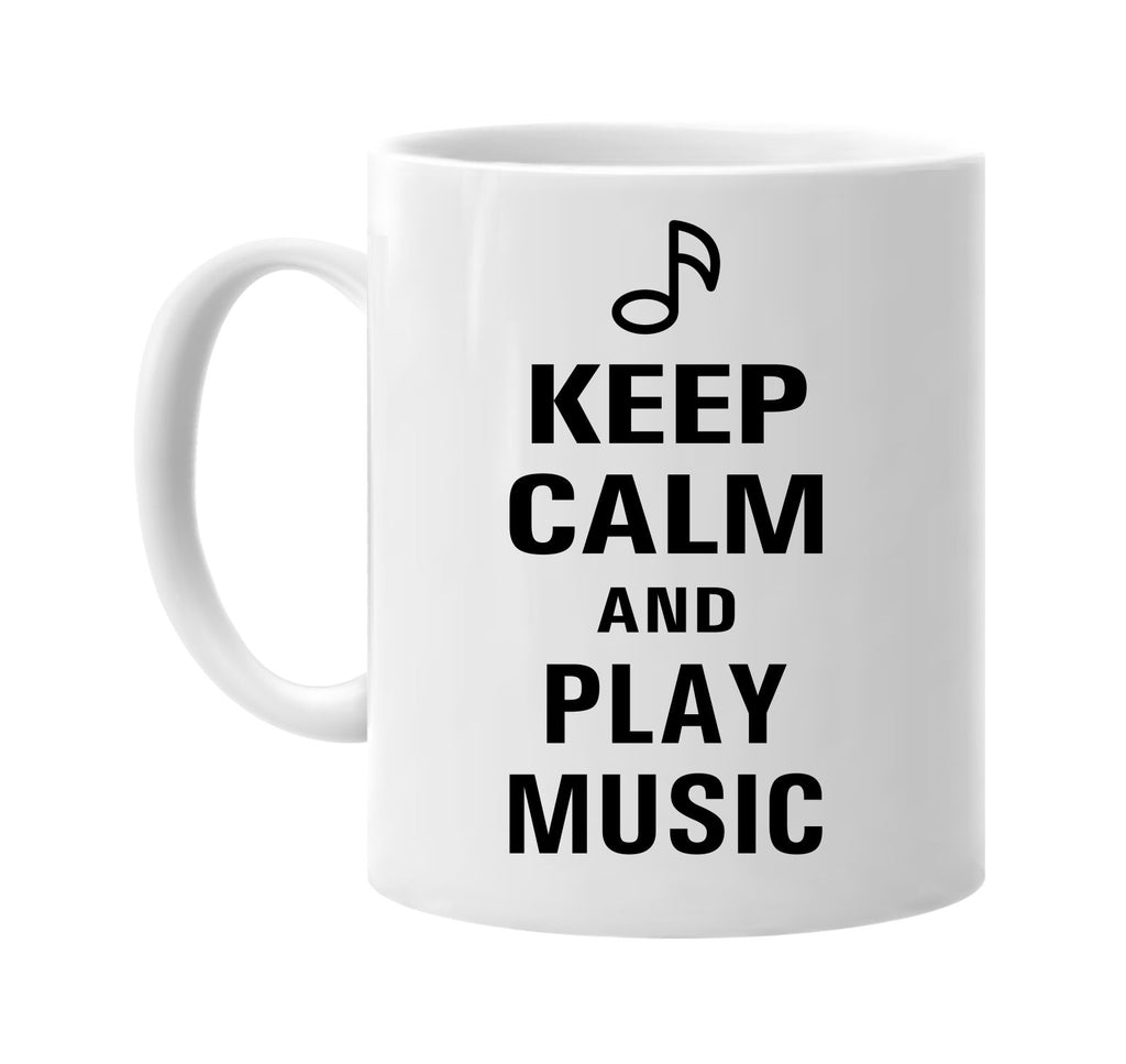 keep calm and play music signature outlet novelty coffee cup mug graphic gift ideas gifts for the family mom dad