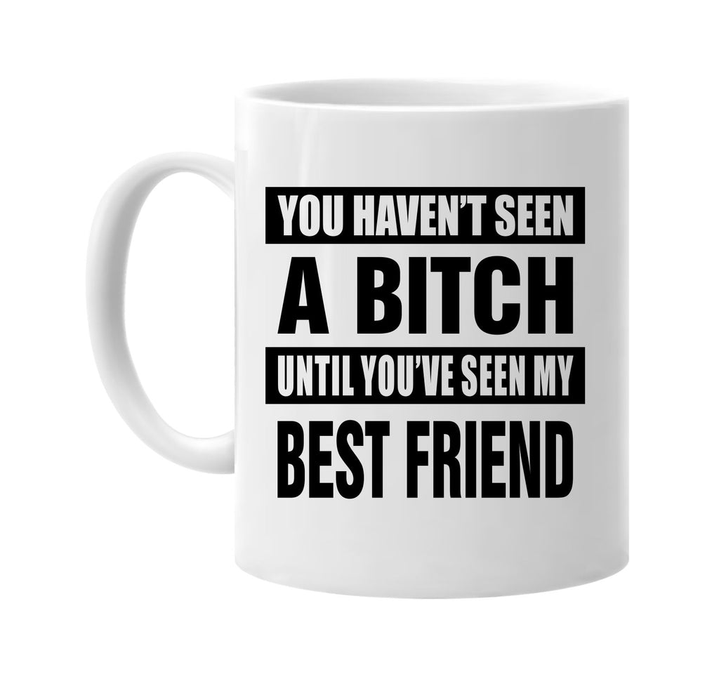havent seen a bitch my best friend signature outlet novelty coffee cup mug graphic gift ideas gifts for the family mom dad