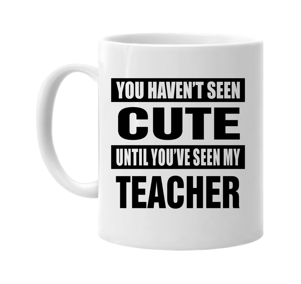 havent seen cute seen my teacher signature outlet novelty coffee cup mug graphic gift ideas gifts for the family mom dad