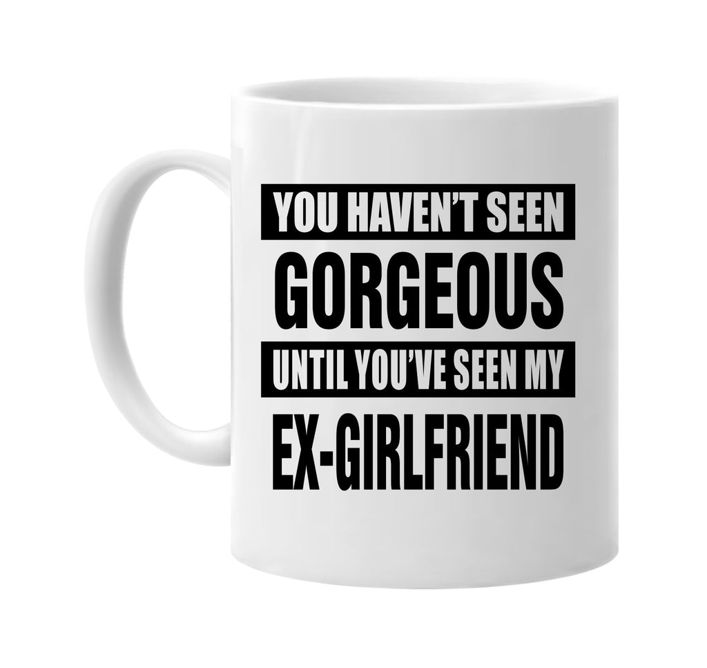 not seen gorgeous my ex-girlfriend signature outlet novelty coffee cup mug graphic gift ideas gifts for the family mom dad