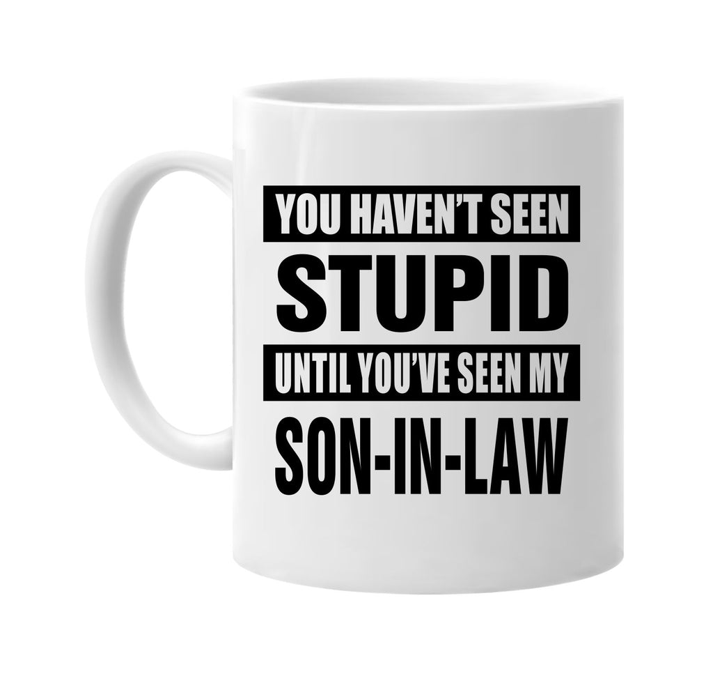 havent seen stupid my son-in law signature outlet novelty coffee cup mug graphic gift ideas gifts for the family mom dad