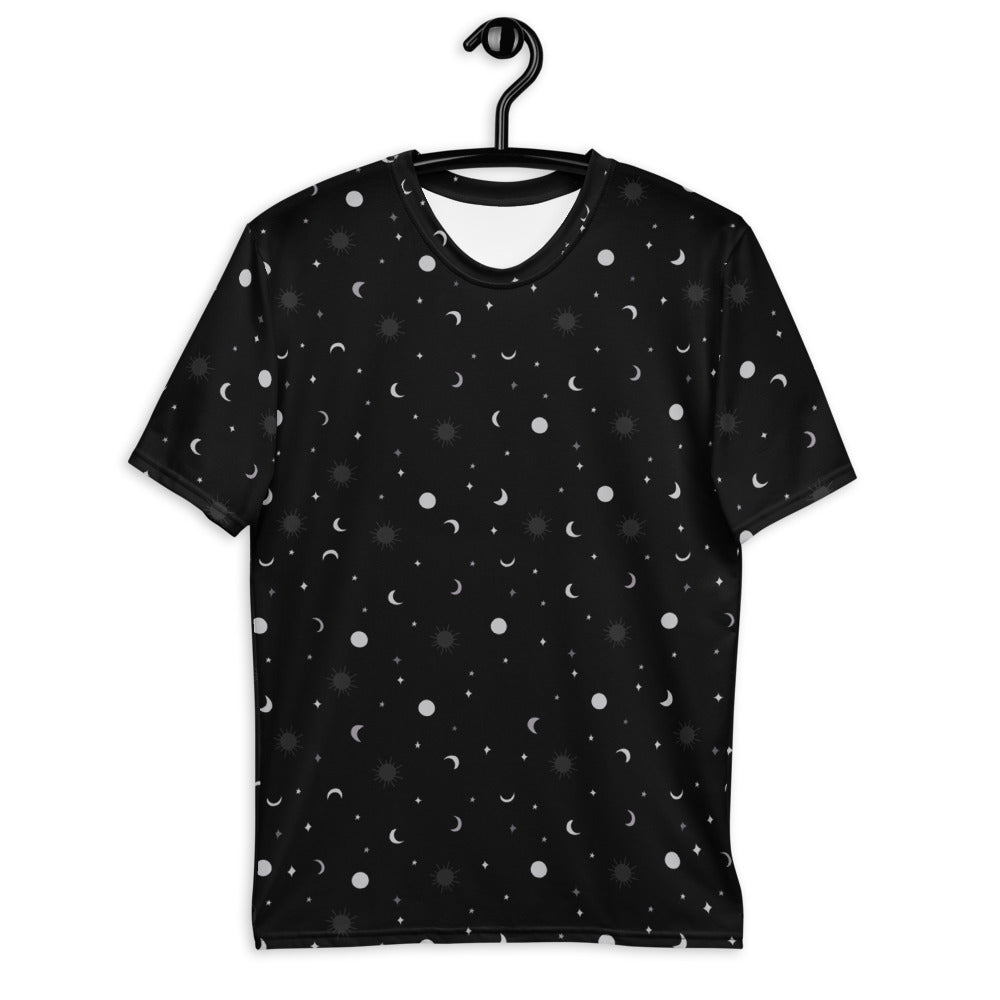 Magical Astrology Moon and Stars Unisex Men's T-shirt