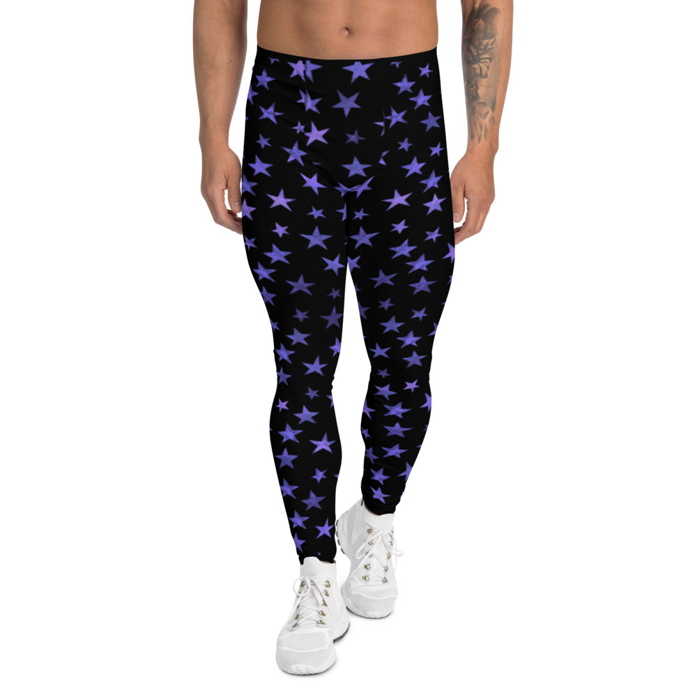 Men's Leggings Purple Stars