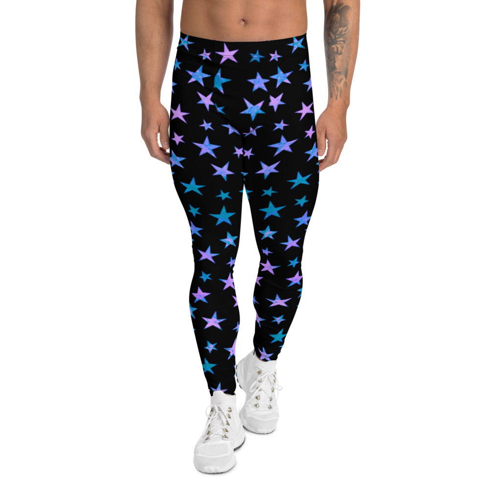 Multi Colored Astrology Stars Men's Leggings