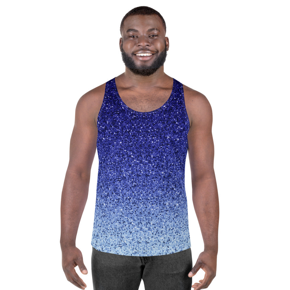 Ombré Confetti Glitter Unisex Tank Top