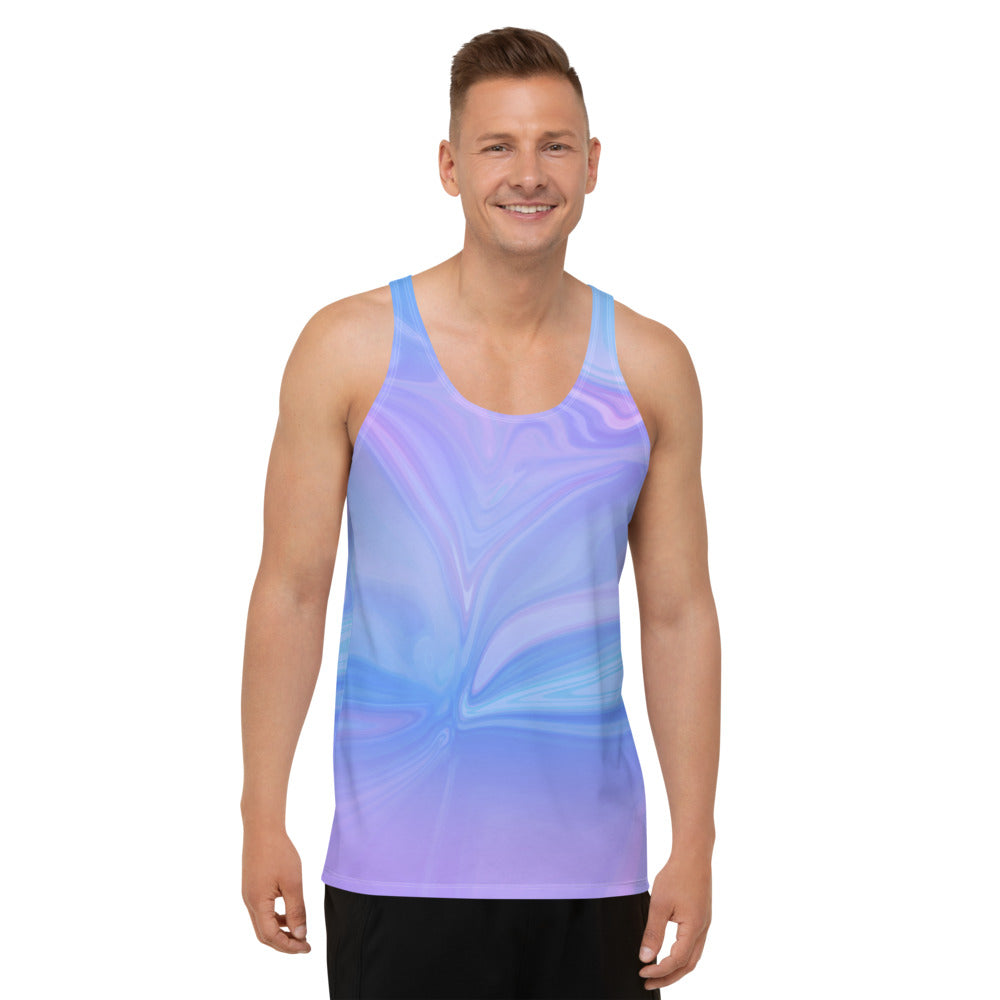 Geode Inspired Pastel Color Unisex Tank Top