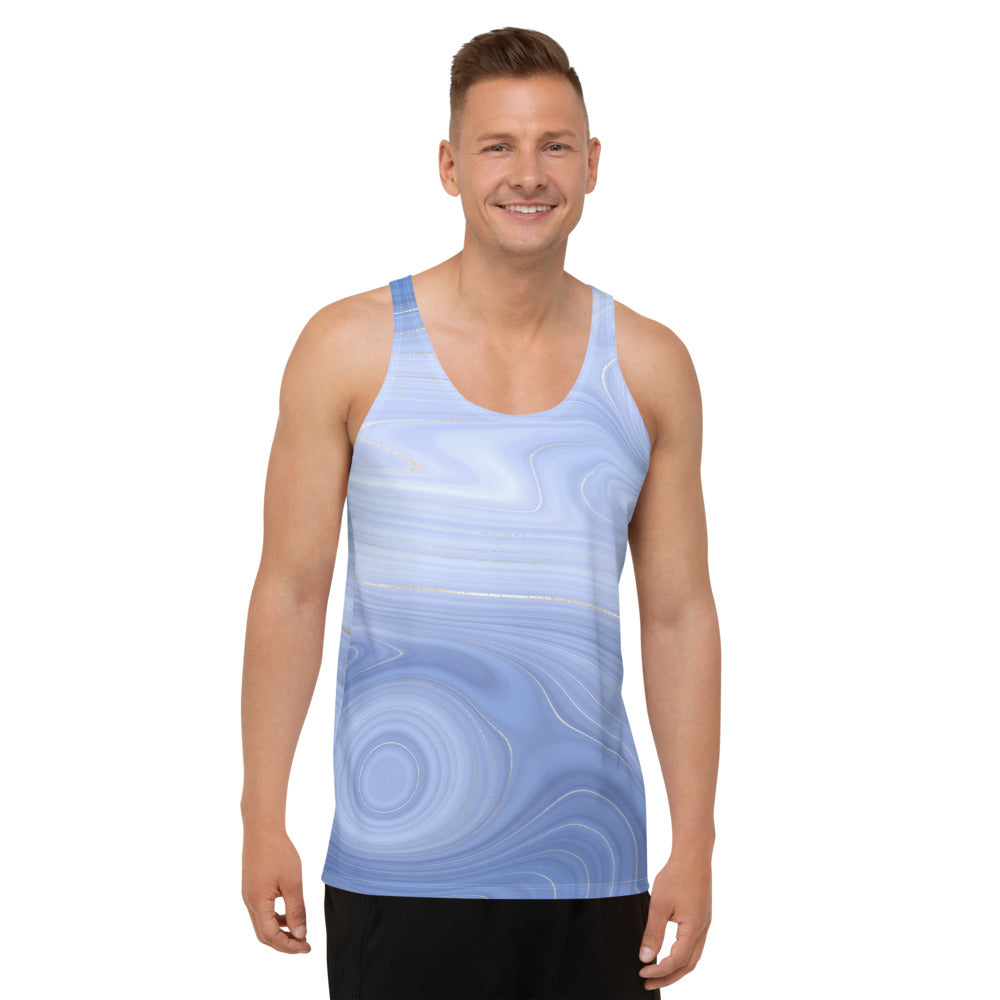Lavender Purple Pastel Geode Inspired Unisex Tank Top