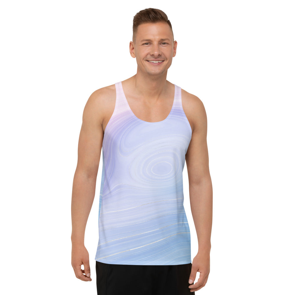 Pastel Rainbow Geode Inspired Design Unisex Tank Top
