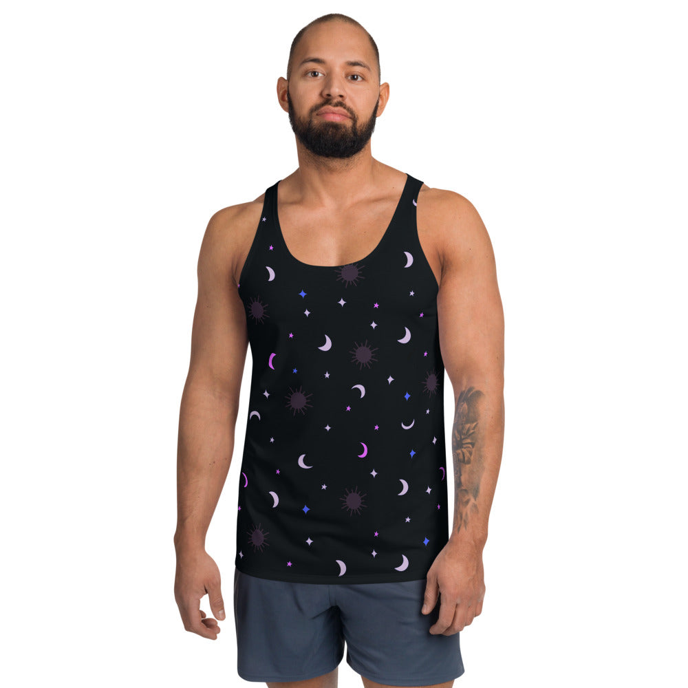 Sun, Stars, and Moon Astrology Unisex Tank Top