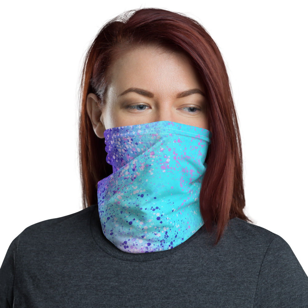 Multi Colored Confetti Paint Splatter Neck Gaiter