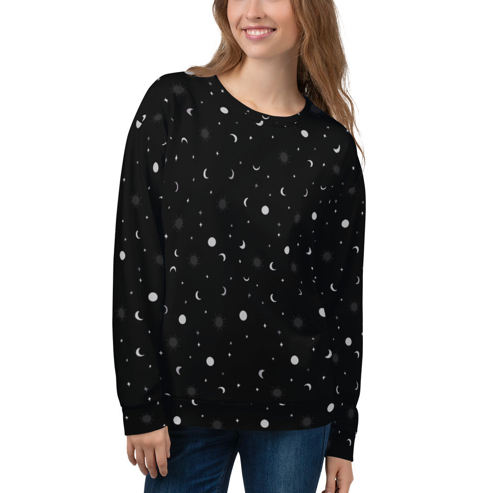 Magical Astrology Moon and Stars Unisex Sweatshirt