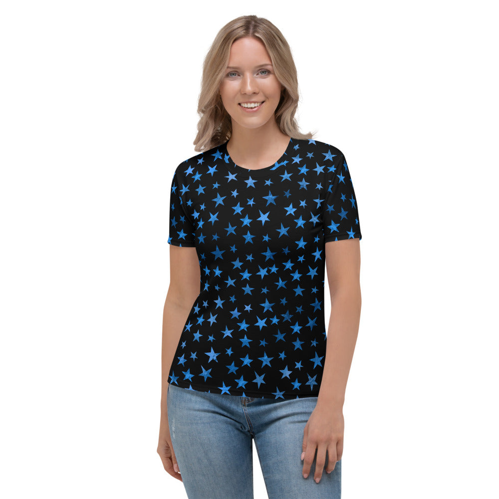 Astrologyy Blue Stars Women's T-shirt