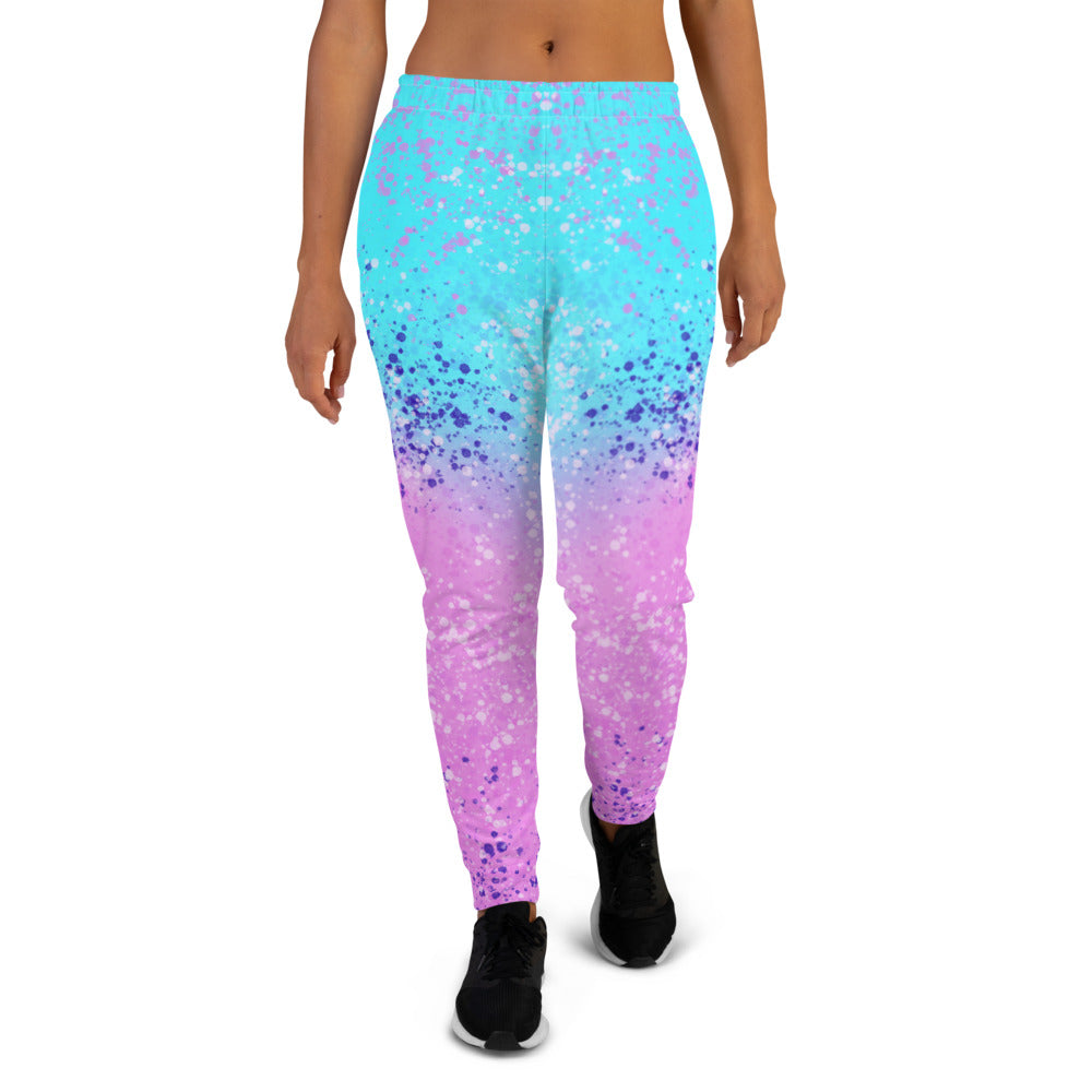 Multi Colored Confetti Paint Splatter Women's Joggers