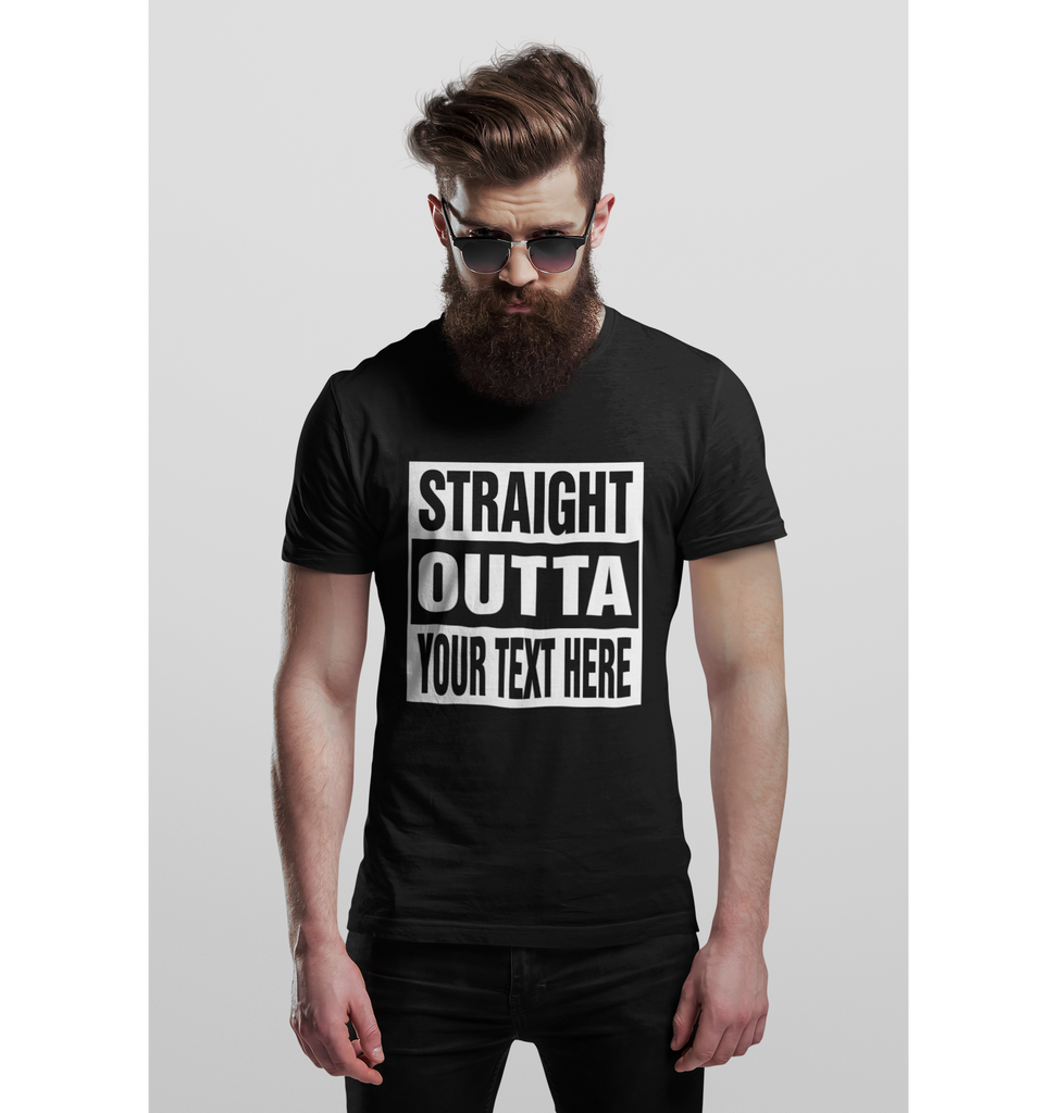 Signature Outlet Custom Straight Outta T-Shirt with Custom Text