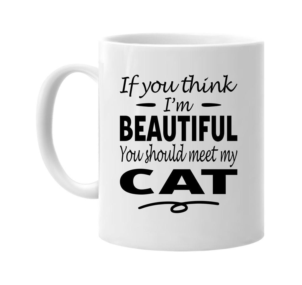 If You Think I'm Beautiful, Meet My Cat mug