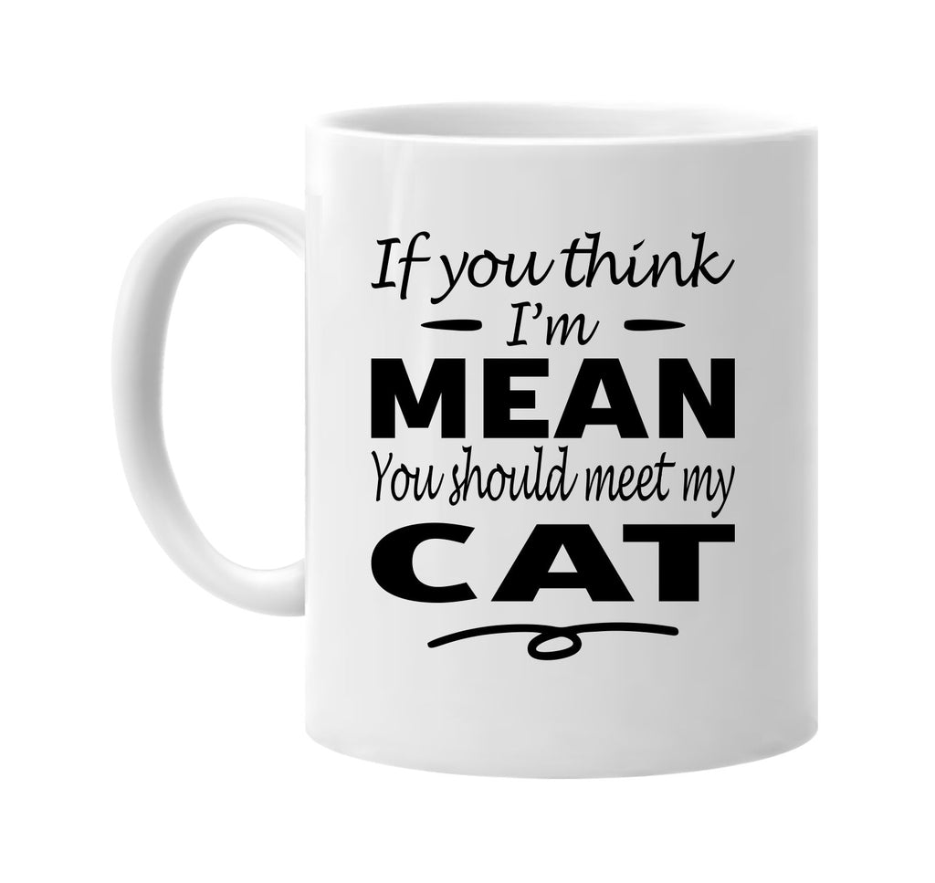Think I'm Mean, You Should Meet My Cat mug